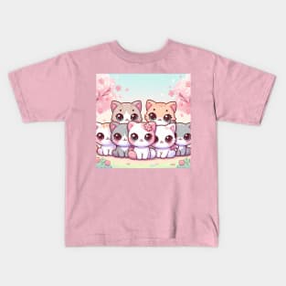 Kawaii Cats Kids T-Shirt